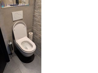 Loodgieter Doorlopend inbouw toilet Doorlopend inbouw toilet van geberit